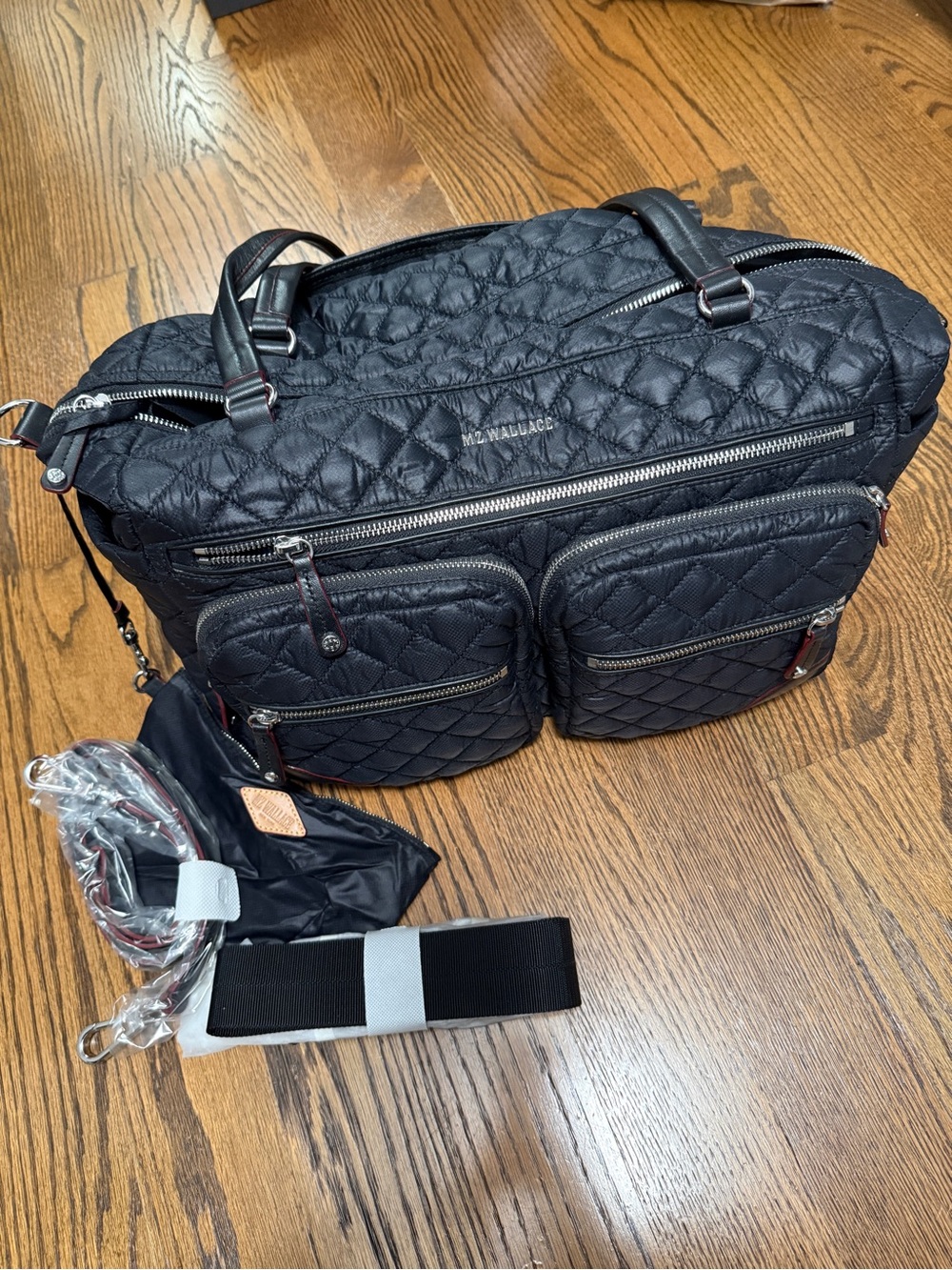 MZ Wallace Black Crosby Traveler Duffel - Picture 6 of 9
